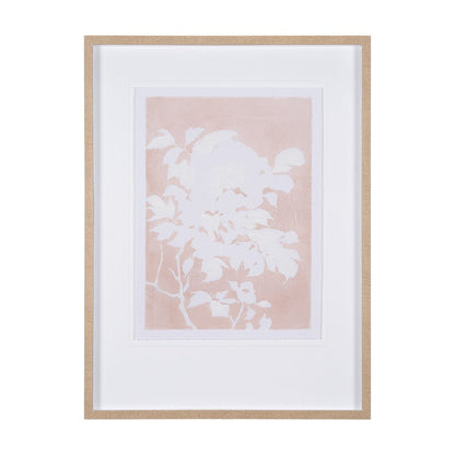 Mercana - Flower Silhouette-Peony by Mercana Studio Hand Embellished Framed Art Print Matted under Glass - 15050 view 1