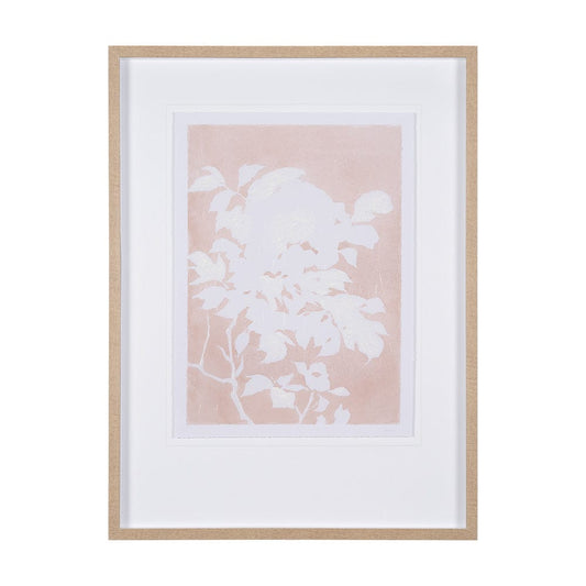 Mercana - Flower Silhouette-Peony by Mercana Studio Hand Embellished Framed Art Print Matted under Glass - 15050 view 1