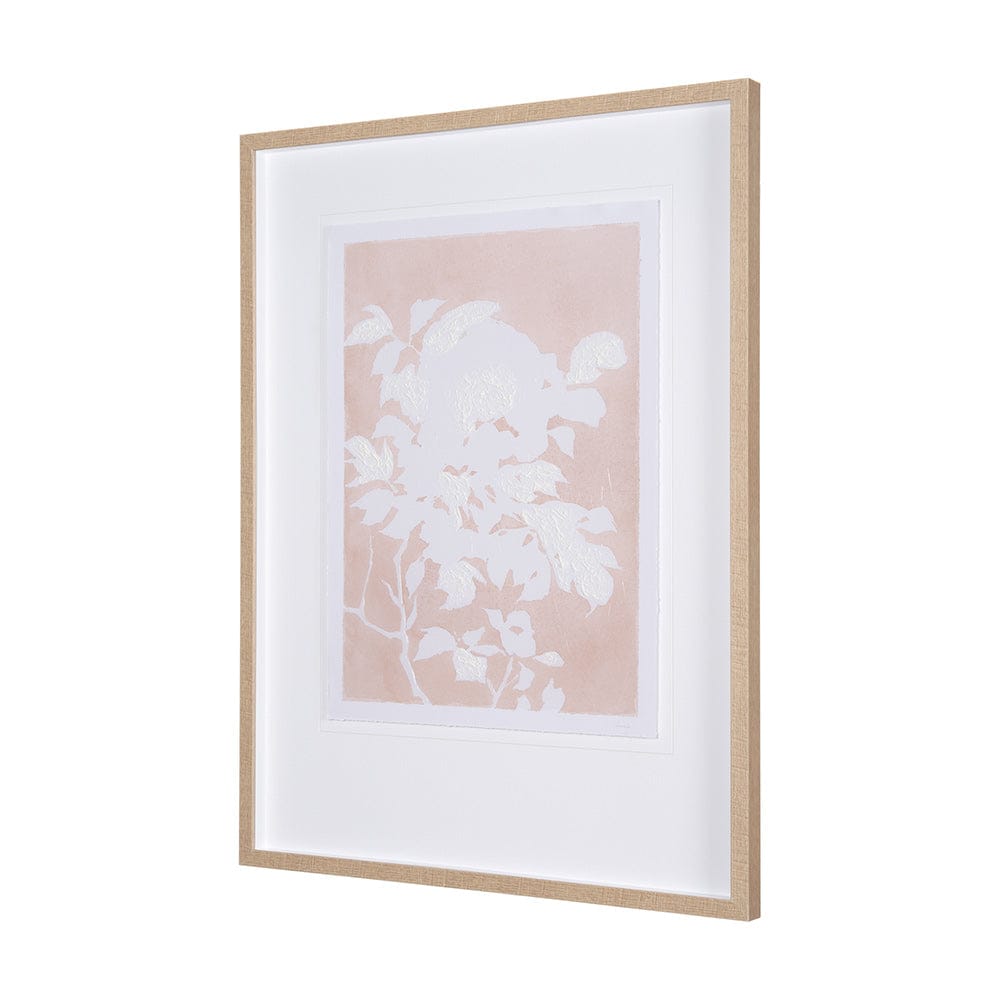 Mercana - Flower Silhouette-Peony by Mercana Studio Hand Embellished Framed Art Print Matted under Glass - 15050 view 2