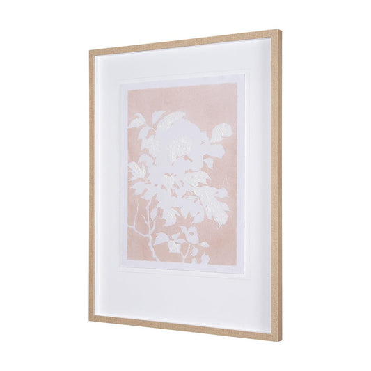 Mercana - Flower Silhouette-Peony by Mercana Studio Hand Embellished Framed Art Print Matted under Glass - 15050 view 2