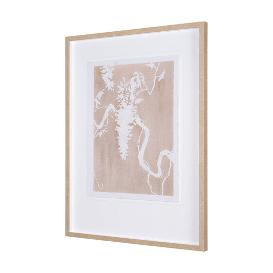 Mercana - Flower Silhouette-Wisteria by Mercana Studio Hand Embellished Framed Art Print Matted under Glass - 15051 view 2