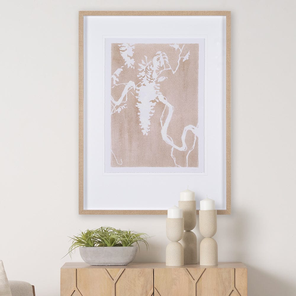 Mercana - Flower Silhouette-Wisteria by Mercana Studio Hand Embellished Framed Art Print Matted under Glass - 15051 view 9