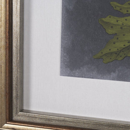 Mercana - Foliage Dramatique II by Vision Studio Hand Embellished Textured Framed Art Print Matted under Glass - 10133 view 5