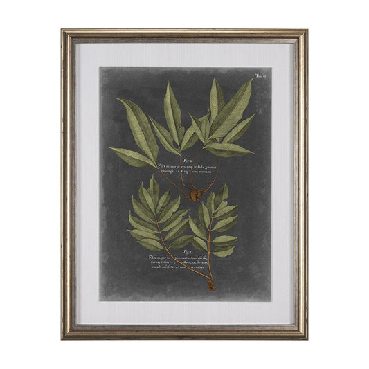 Mercana - Foliage Dramatique IV by Vision Studio Hand Embellished Textured Framed Art Print Matted under Glass - 10135 view 1