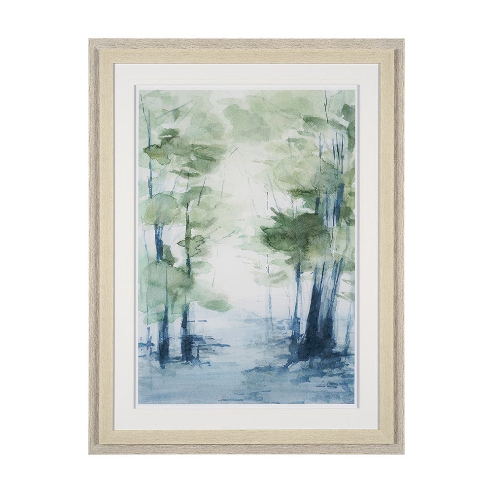 Mercana - Forest Dew I by Mercana Studio a Hand Embellished Textured Framed Art Print Matted under Glass - 12761 view 1