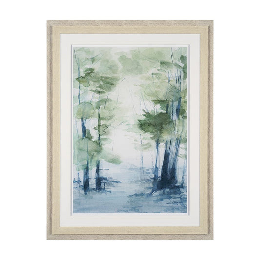 Mercana - Forest Dew I by Mercana Studio a Hand Embellished Textured Framed Art Print Matted under Glass - 12761 view 1