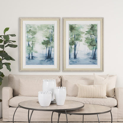 Mercana - Forest Dew I by Mercana Studio a Hand Embellished Textured Framed Art Print Matted under Glass - 12761 view 8