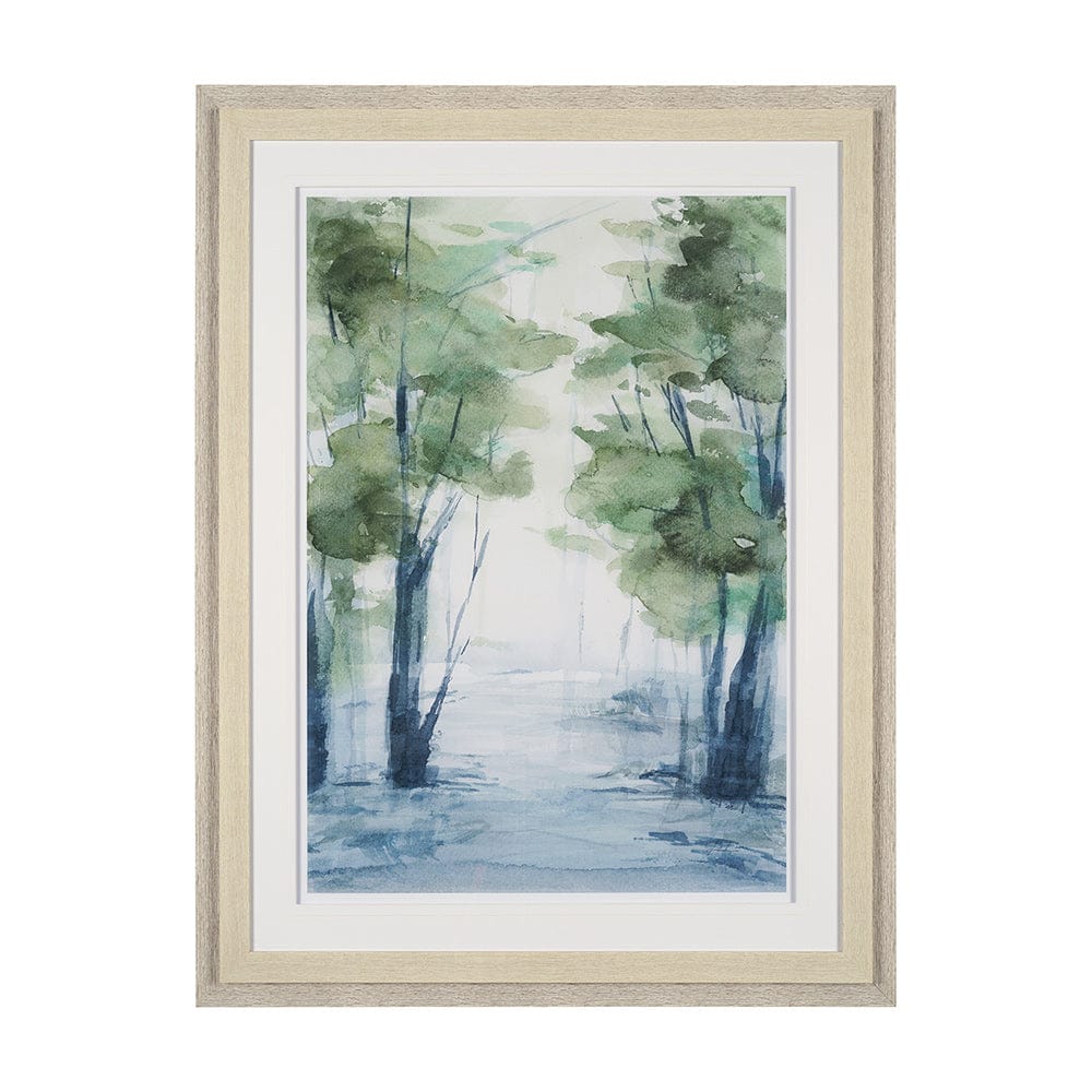 Mercana - Forest Dew II by Mercana Studio a Hand Embellished Textured Framed Art Print Matted under Glass - 12762 view 1