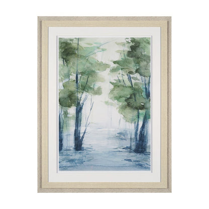 Mercana - Forest Dew II by Mercana Studio a Hand Embellished Textured Framed Art Print Matted under Glass - 12762 view 1