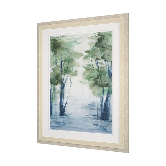 Mercana - Forest Dew II by Mercana Studio a Hand Embellished Textured Framed Art Print Matted under Glass - 12762 view 2