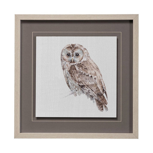 Mercana - Forest Friends IX Owl by Lisa Audit Hand Embellished Textured Framed Art Print Matted under Glass - 13063 view 1