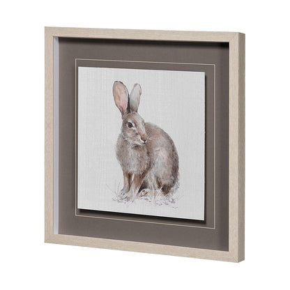 Mercana - Forest Friends VIII Hare by Lisa Audit Hand Embellished Framed Art Print Matted under Glass - 13062 view 2