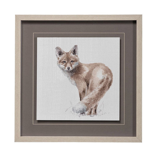 Mercana - Forest Friends XI Fox by Lisa Audit Hand Embellished Textured Framed Art Print Matted under Glass - 13065 view 1