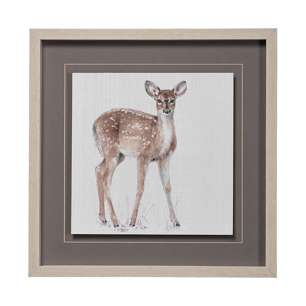 Mercana - Forest Friends XII Deer by Lisa Audit Hand Embellished Textured Framed Art Print Matted under Glas - 13066 view 1