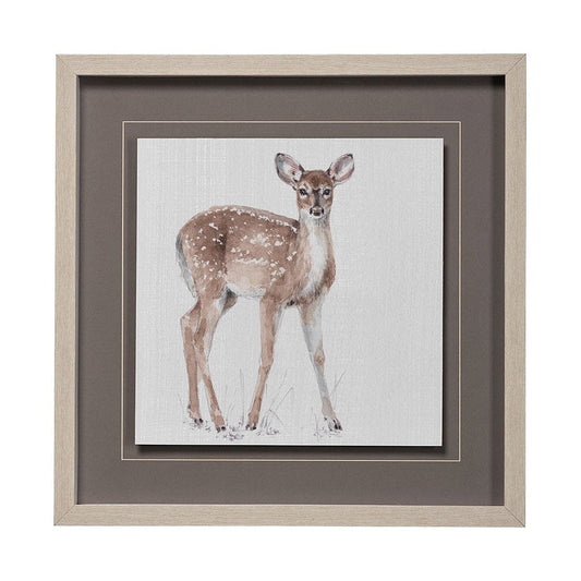 Mercana - Forest Friends XII Deer by Lisa Audit Hand Embellished Textured Framed Art Print Matted under Glas - 13066 view 1