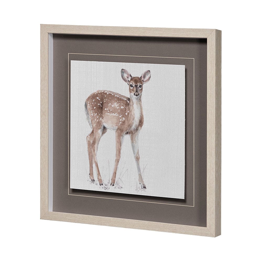 Mercana - Forest Friends XII Deer by Lisa Audit Hand Embellished Textured Framed Art Print Matted under Glas - 13066 view 2