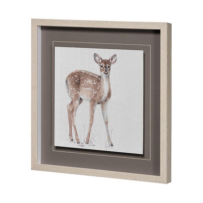Mercana - Forest Friends XII Deer by Lisa Audit Hand Embellished Textured Framed Art Print Matted under Glas - 13066 view 2