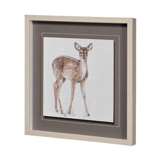 Mercana - Forest Friends XII Deer by Lisa Audit Hand Embellished Textured Framed Art Print Matted under Glas - 13066 view 2