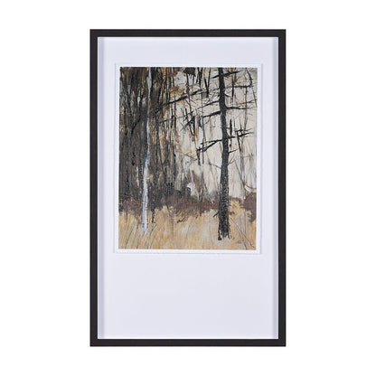 Mercana - Forest View II by Mercana Studio a Hand Embellished Textured Framed Art Print Matted under Glass - 15130 view 1
