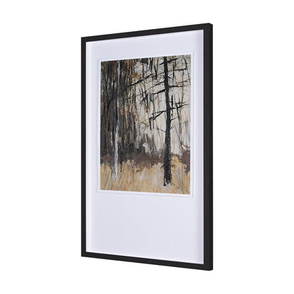 Mercana - Forest View II by Mercana Studio a Hand Embellished Textured Framed Art Print Matted under Glass - 15130 view 2