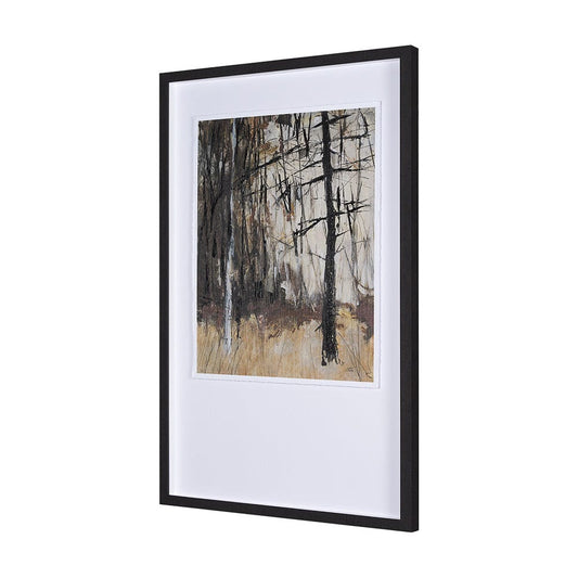 Mercana - Forest View II by Mercana Studio a Hand Embellished Textured Framed Art Print Matted under Glass - 15130 view 2