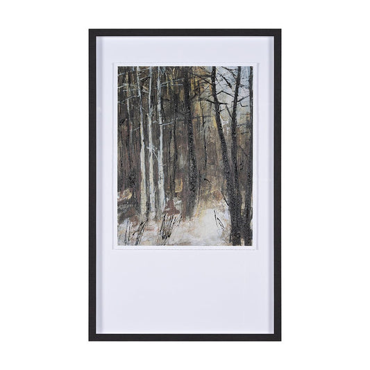 Mercana - Forest View IV by Mercana Studio a Hand Embellished Textured Framed Art Print Matted under Glass - 15132 view 1