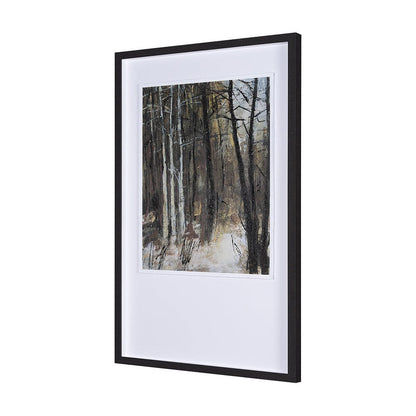 Mercana - Forest View IV by Mercana Studio a Hand Embellished Textured Framed Art Print Matted under Glass - 15132 view 2