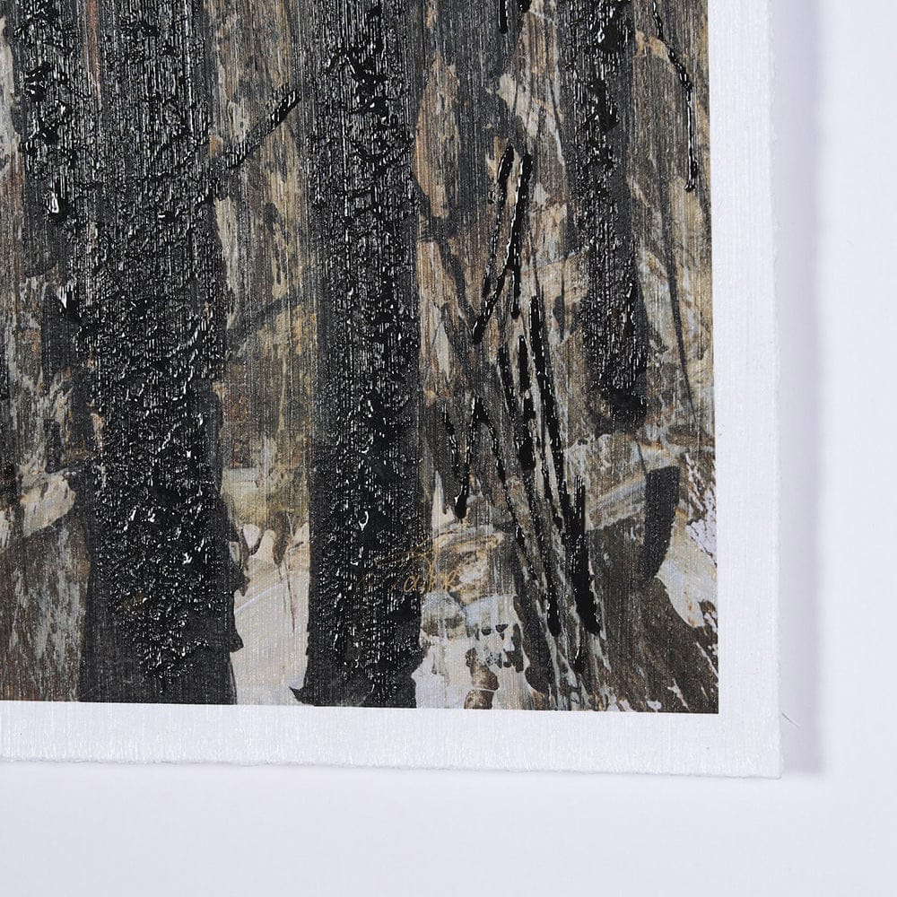 Mercana - Forest View IV by Mercana Studio a Hand Embellished Textured Framed Art Print Matted under Glass - 15132 view 6