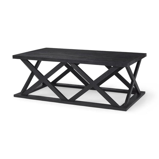 Mercana - Forsey 48.0L x 28.0W x 17.5H Black Wood Rectangular Coffee Table - 69743_CLOSEOUT view 1