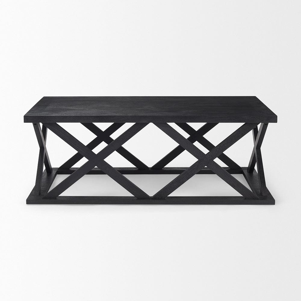 Mercana - Forsey 48.0L x 28.0W x 17.5H Black Wood Rectangular Coffee Table - 69743_CLOSEOUT view 2