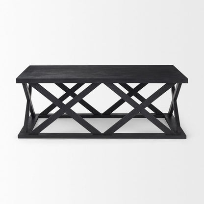Mercana - Forsey 48.0L x 28.0W x 17.5H Black Wood Rectangular Coffee Table - 69743_CLOSEOUT view 2