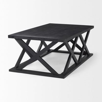 Mercana - Forsey 48.0L x 28.0W x 17.5H Black Wood Rectangular Coffee Table - 69743_CLOSEOUT view 4
