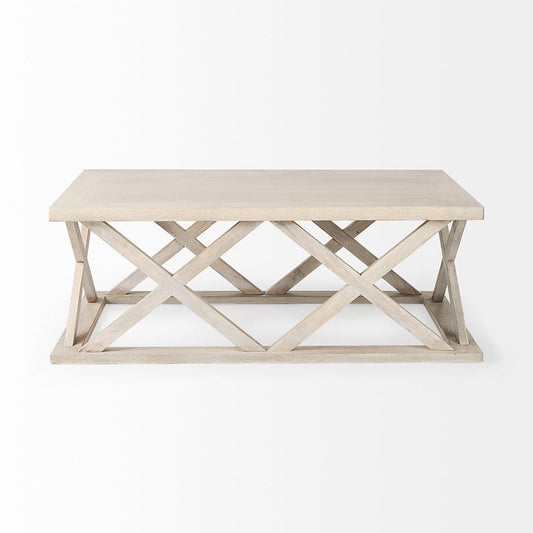 Mercana - Forsey 48.0L x 28.0W x 17.5H Blonde Wood Rectangular Coffee Table - 69741_CLOSEOUT view 2