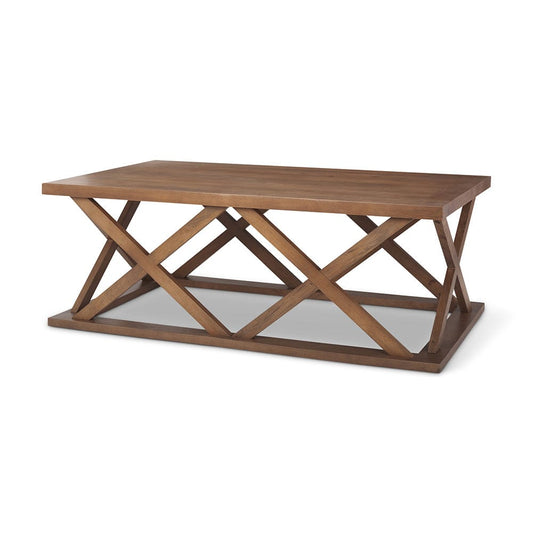 Mercana - Forsey 48.0L x 28.0W x 17.5H Medium Brown Rectangle Coffee Table - 69742_CLOSEOUT view 1