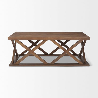 Mercana - Forsey 48.0L x 28.0W x 17.5H Medium Brown Rectangle Coffee Table - 69742_CLOSEOUT view 2
