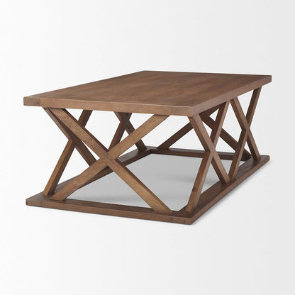 Mercana - Forsey 48.0L x 28.0W x 17.5H Medium Brown Rectangle Coffee Table - 69742_CLOSEOUT view 4