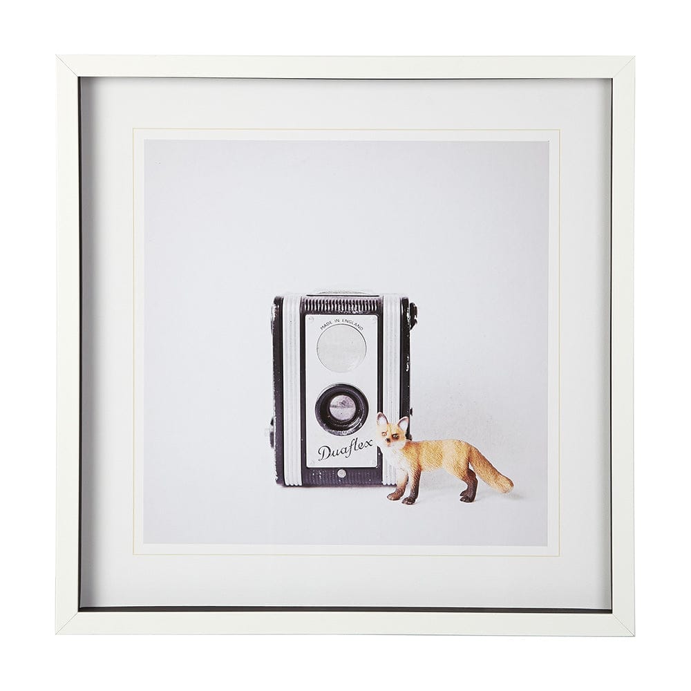 Mercana - Fox & Vintage Camera by Susannah Tucker Photography a Framed Art Print Matted under Glass - 12077 view 1