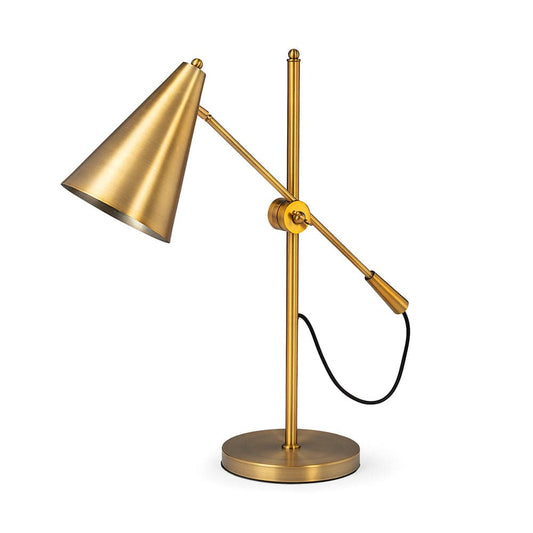 Mercana - Fragon I 26"H Gold-Tone Metal Adjustable Cone Shade Table Lamp - 65225 view 1