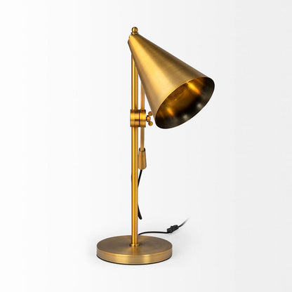 Mercana - Fragon I 26"H Gold-Tone Metal Adjustable Cone Shade Table Lamp - 65225 view 11