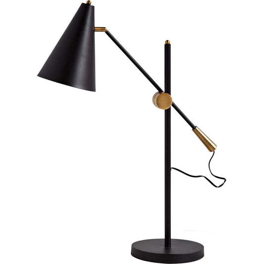 Mercana - Fragon II 26"H Black/Gold Metal Adjustable Cone Shade Table Lamp - 65226 view 1