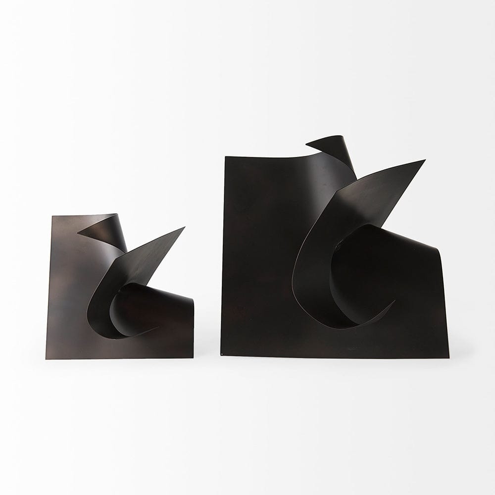 Mercana - Francesca 11.8L x 11.8W x 11.8H Black Metal Sculptural Decorative Object - 69167_CLOSEOUT view 5