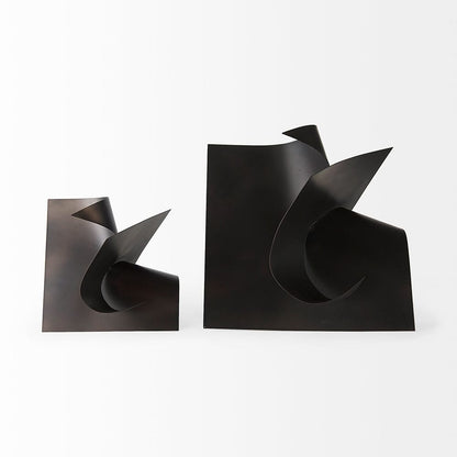 Mercana - Francesca 11.8L x 11.8W x 11.8H Black Metal Sculptural Decorative Object - 69167_CLOSEOUT view 5