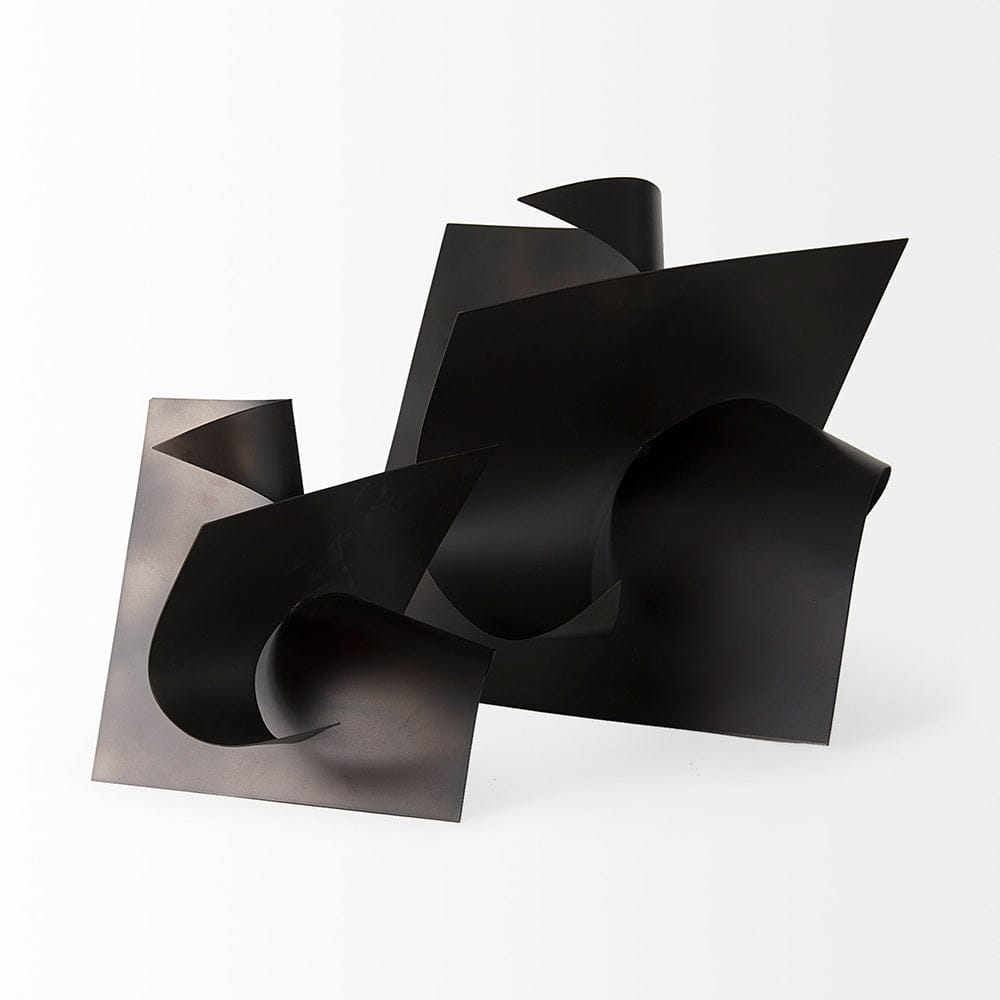 Mercana - Francesca 11.8L x 11.8W x 11.8H Black Metal Sculptural Decorative Object - 69167_CLOSEOUT view 6