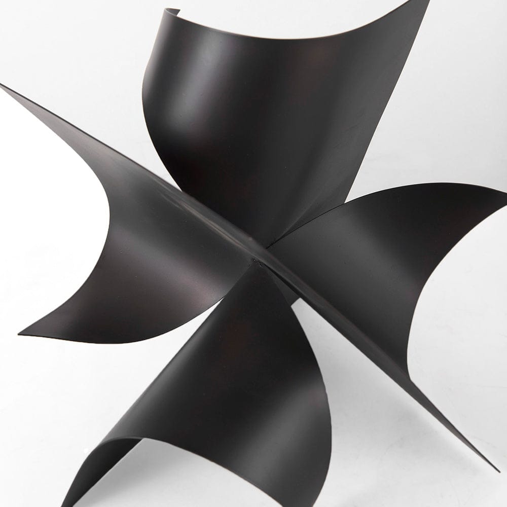 Mercana - Francesca 11.8L x 11.8W x 11.8H Black Metal Sculptural Decorative Object - 69167_CLOSEOUT view 7