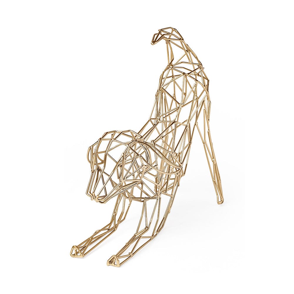 Mercana - Frankie II 13L x 6W Gold Wire Framed Dog Shaped Decor - 67884 view 1