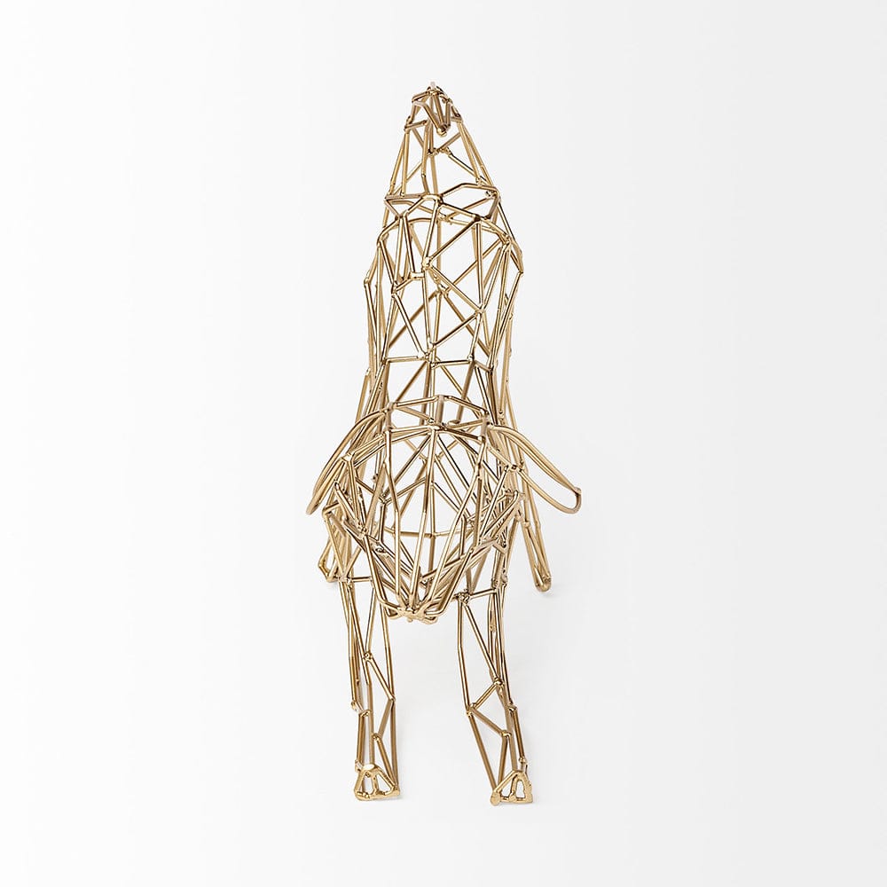 Mercana - Frankie II 13L x 6W Gold Wire Framed Dog Shaped Decor - 67884 view 3