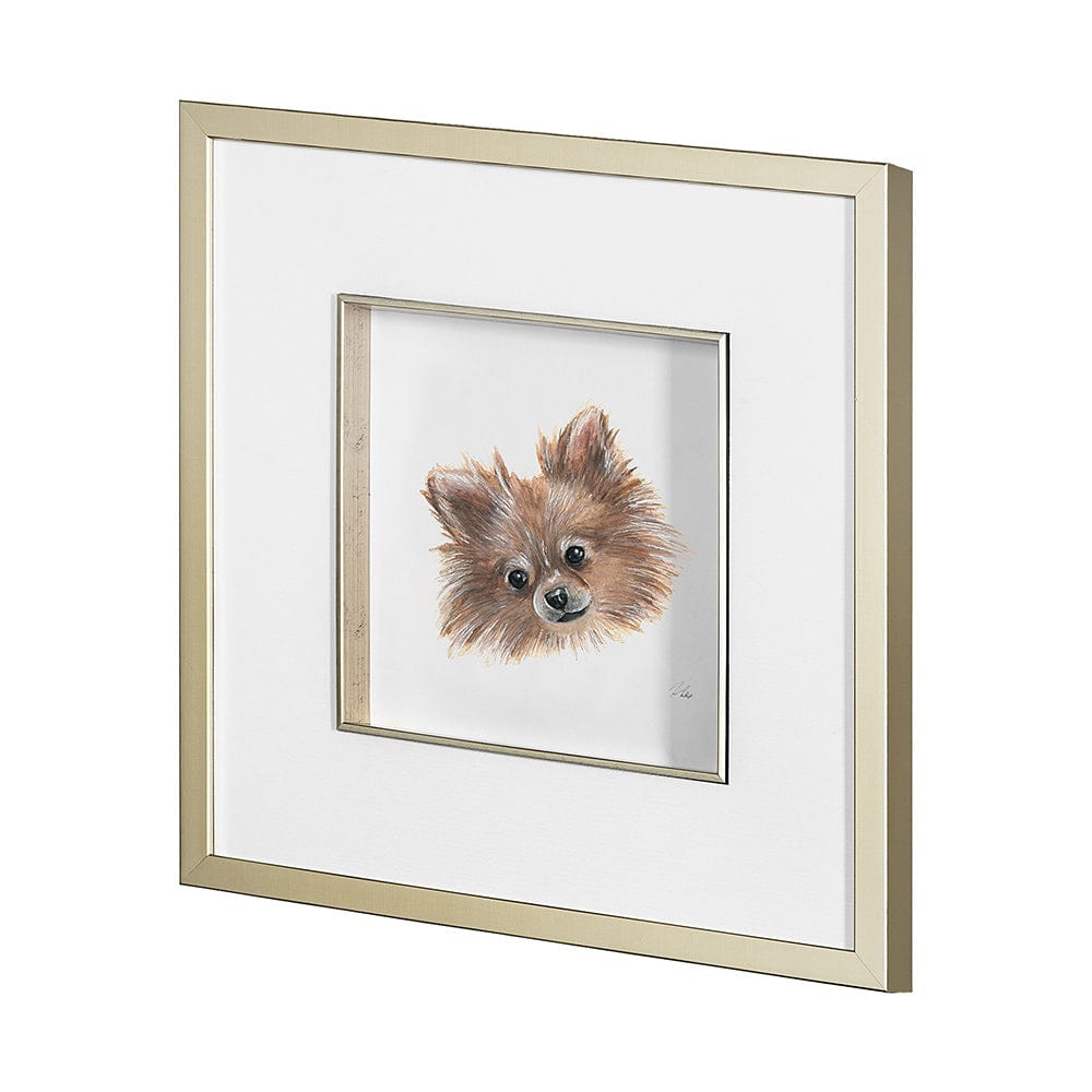 Mercana - Frankie Pomeranian 1 by Mercana Studio Hand Embellished Framed Art Print Matted under Glass - 13376 view 2
