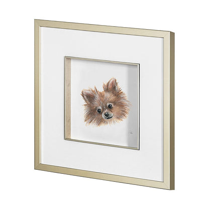 Mercana - Frankie Pomeranian 1 by Mercana Studio Hand Embellished Framed Art Print Matted under Glass - 13376 view 2