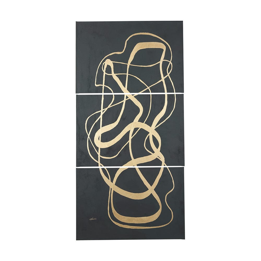 Mercana - Free Lines Dark Green by a Canvas Print - 102253-L view 1