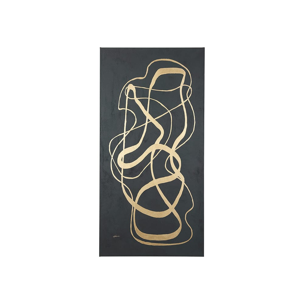 Mercana - Free Lines Dark Green by a Canvas Print - 102253-S view 1